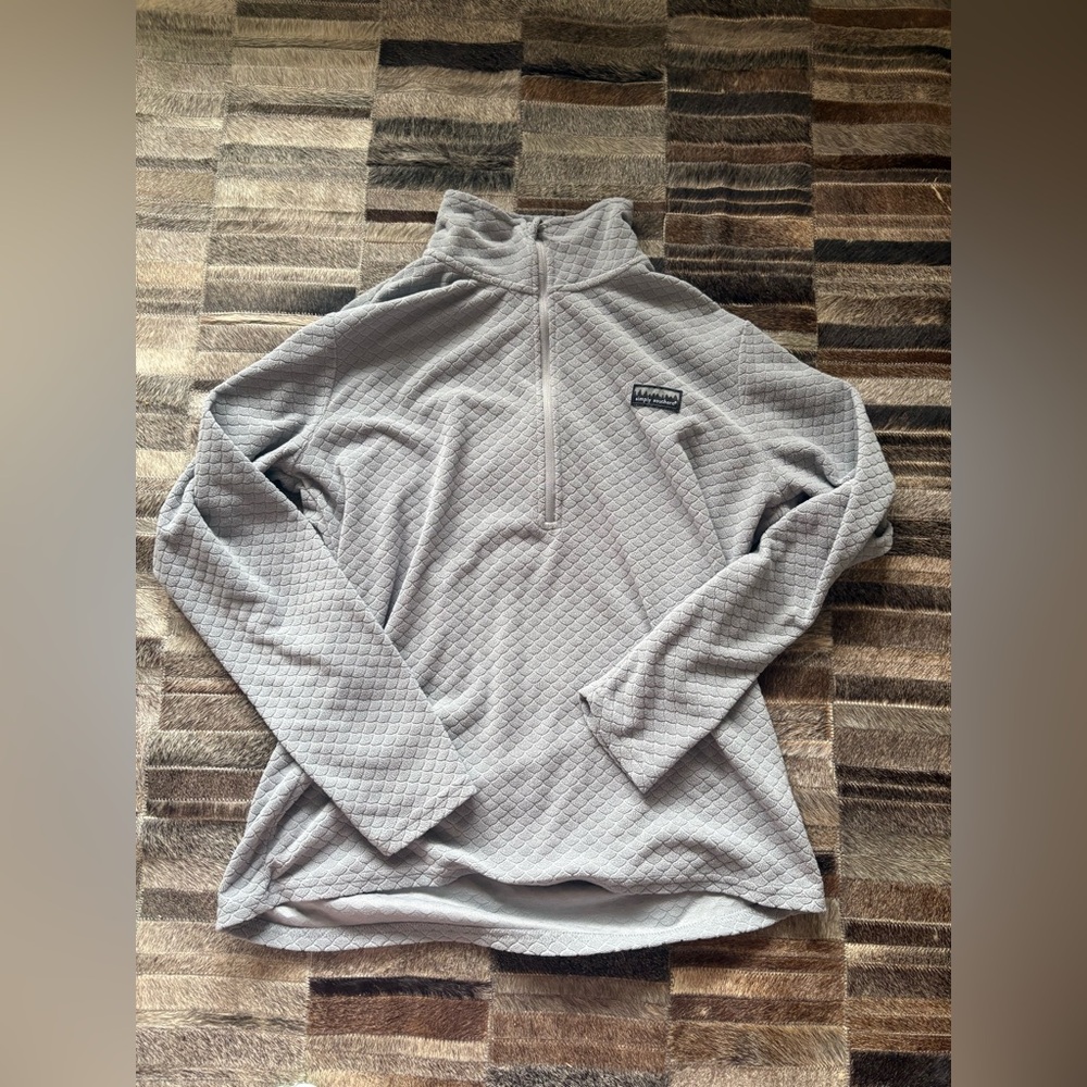 Simply Southern Gray Textured Zip-Up